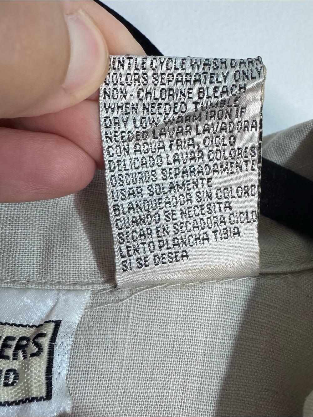 Stephanie Rogers 2X Linen Blend Safari Utility Button Up Tank Beige Coastal Boho - Picture 5 of 5